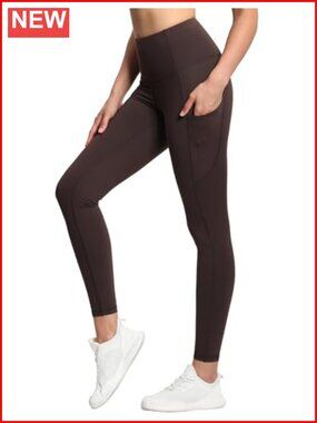 High Waist Yoga Pants with Pockets, Ultra-Stretch Workout Leggings, Tummy